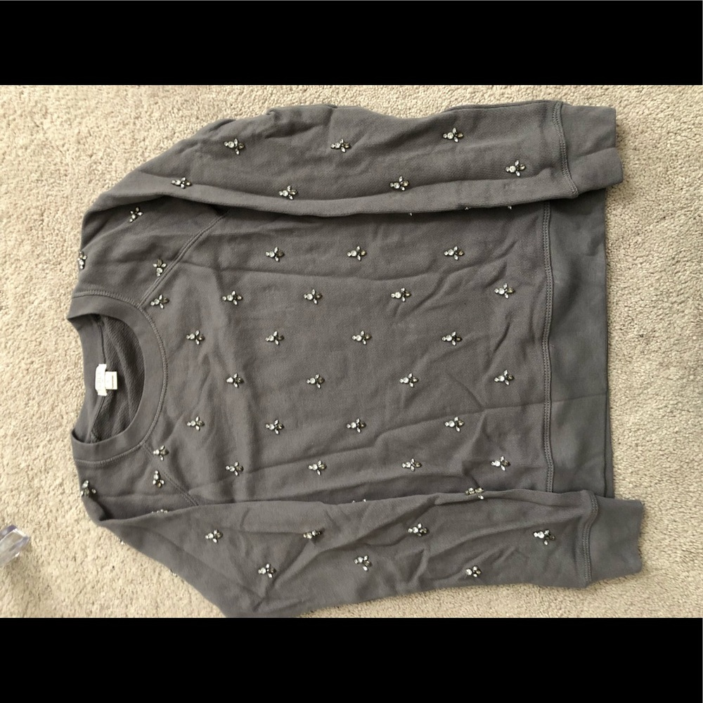 JCrew Factory Embellished Sweatshirt